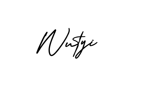 Make a beautiful signature design for name Wutyi. With this signature (AmerikaSignatureDemo-Regular) style, you can create a handwritten signature for free. Wutyi signature style 3 images and pictures png
