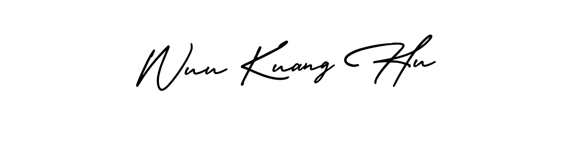 How to make Wuu Kuang Hu name signature. Use AmerikaSignatureDemo-Regular style for creating short signs online. This is the latest handwritten sign. Wuu Kuang Hu signature style 3 images and pictures png