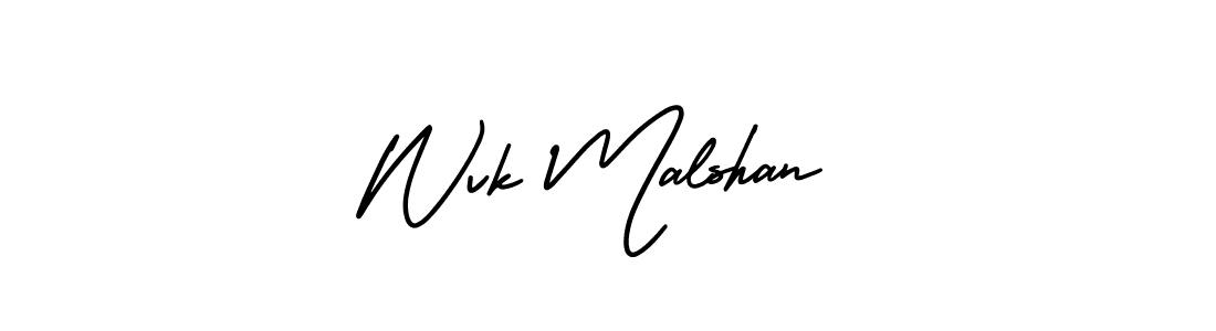 Wvk Malshan stylish signature style. Best Handwritten Sign (AmerikaSignatureDemo-Regular) for my name. Handwritten Signature Collection Ideas for my name Wvk Malshan. Wvk Malshan signature style 3 images and pictures png