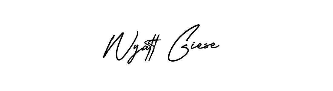 Also You can easily find your signature by using the search form. We will create Wyatt Giese name handwritten signature images for you free of cost using AmerikaSignatureDemo-Regular sign style. Wyatt Giese signature style 3 images and pictures png