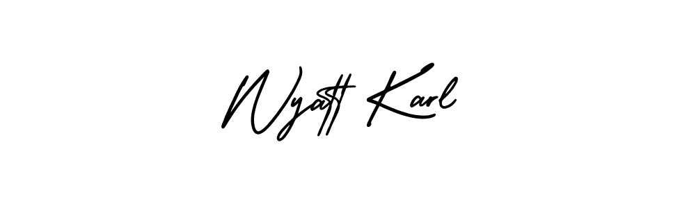 Also we have Wyatt Karl name is the best signature style. Create professional handwritten signature collection using AmerikaSignatureDemo-Regular autograph style. Wyatt Karl signature style 3 images and pictures png