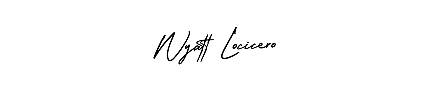 Best and Professional Signature Style for Wyatt Locicero. AmerikaSignatureDemo-Regular Best Signature Style Collection. Wyatt Locicero signature style 3 images and pictures png