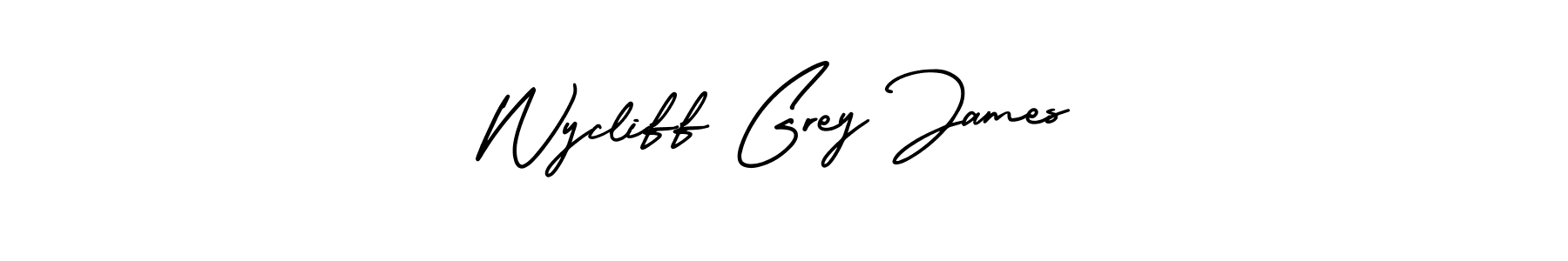 Similarly AmerikaSignatureDemo-Regular is the best handwritten signature design. Signature creator online .You can use it as an online autograph creator for name Wycliff Grey James. Wycliff Grey James signature style 3 images and pictures png
