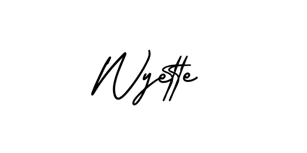 Similarly AmerikaSignatureDemo-Regular is the best handwritten signature design. Signature creator online .You can use it as an online autograph creator for name Wyette. Wyette signature style 3 images and pictures png