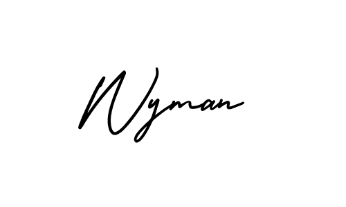 Also we have Wyman name is the best signature style. Create professional handwritten signature collection using AmerikaSignatureDemo-Regular autograph style. Wyman signature style 3 images and pictures png