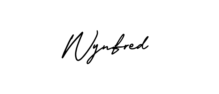 Make a beautiful signature design for name Wynfred. With this signature (AmerikaSignatureDemo-Regular) style, you can create a handwritten signature for free. Wynfred signature style 3 images and pictures png