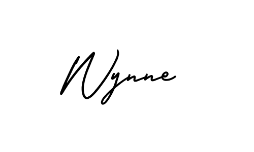 Wynne stylish signature style. Best Handwritten Sign (AmerikaSignatureDemo-Regular) for my name. Handwritten Signature Collection Ideas for my name Wynne. Wynne signature style 3 images and pictures png