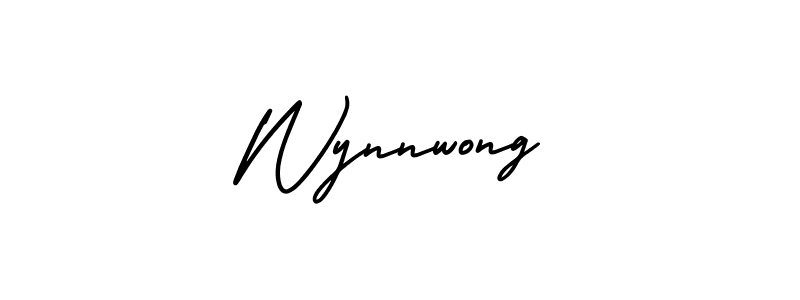 The best way (AmerikaSignatureDemo-Regular) to make a short signature is to pick only two or three words in your name. The name Wynnwong include a total of six letters. For converting this name. Wynnwong signature style 3 images and pictures png