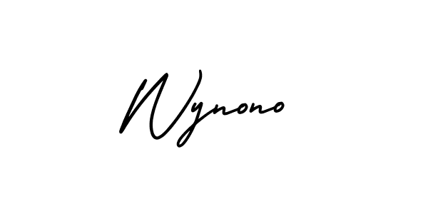 How to make Wynono signature? AmerikaSignatureDemo-Regular is a professional autograph style. Create handwritten signature for Wynono name. Wynono signature style 3 images and pictures png