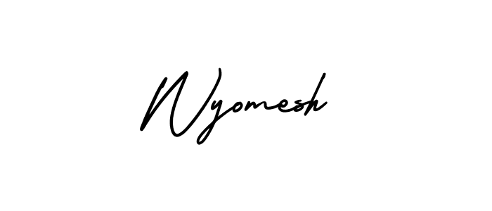 Create a beautiful signature design for name Wyomesh. With this signature (AmerikaSignatureDemo-Regular) fonts, you can make a handwritten signature for free. Wyomesh signature style 3 images and pictures png