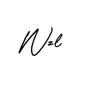 How to make Wzl signature? AmerikaSignatureDemo-Regular is a professional autograph style. Create handwritten signature for Wzl name. Wzl signature style 3 images and pictures png