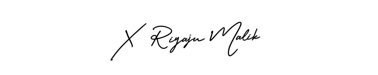 Use a signature maker to create a handwritten signature online. With this signature software, you can design (AmerikaSignatureDemo-Regular) your own signature for name X  Riyaju Malik. X  Riyaju Malik signature style 3 images and pictures png