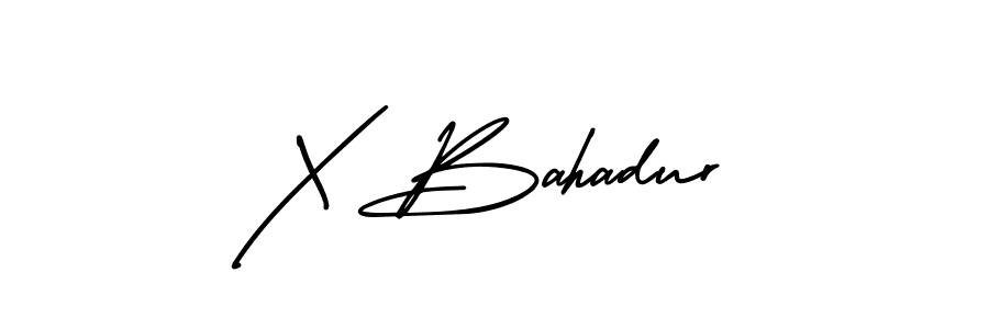 Design your own signature with our free online signature maker. With this signature software, you can create a handwritten (AmerikaSignatureDemo-Regular) signature for name X Bahadur. X Bahadur signature style 3 images and pictures png