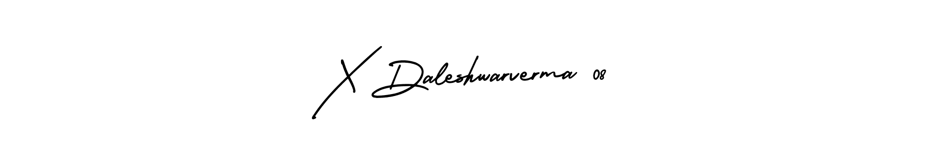 You should practise on your own different ways (AmerikaSignatureDemo-Regular) to write your name (X Daleshwarverma 08) in signature. don't let someone else do it for you. X Daleshwarverma 08 signature style 3 images and pictures png