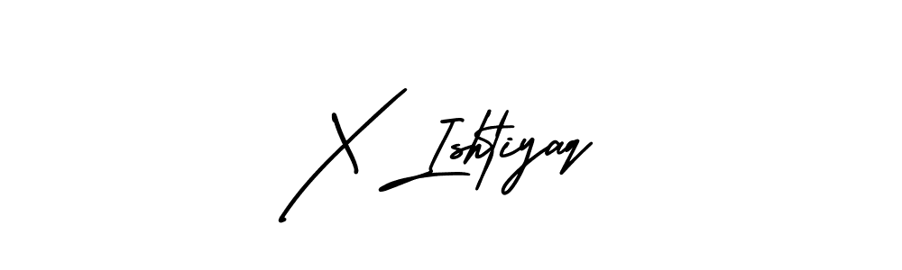 The best way (AmerikaSignatureDemo-Regular) to make a short signature is to pick only two or three words in your name. The name X Ishtiyaq include a total of six letters. For converting this name. X Ishtiyaq signature style 3 images and pictures png