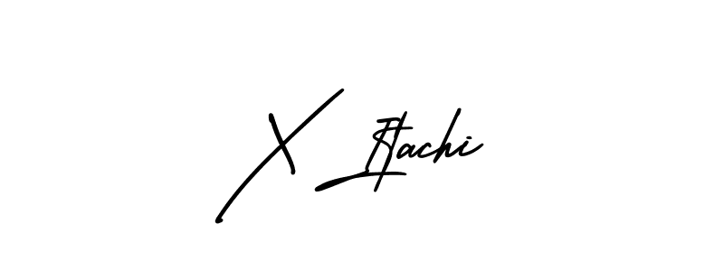 Make a beautiful signature design for name X Itachi. With this signature (AmerikaSignatureDemo-Regular) style, you can create a handwritten signature for free. X Itachi signature style 3 images and pictures png