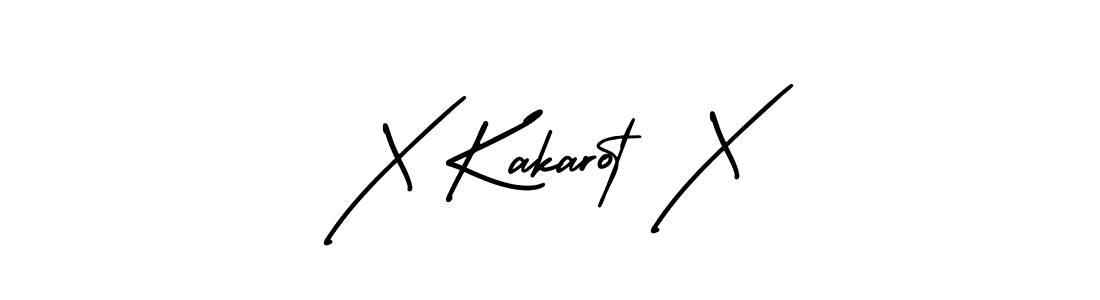 Use a signature maker to create a handwritten signature online. With this signature software, you can design (AmerikaSignatureDemo-Regular) your own signature for name X Kakarot X. X Kakarot X signature style 3 images and pictures png