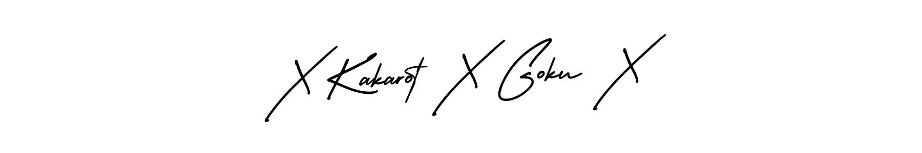 How to make X Kakarot X Goku X name signature. Use AmerikaSignatureDemo-Regular style for creating short signs online. This is the latest handwritten sign. X Kakarot X Goku X signature style 3 images and pictures png