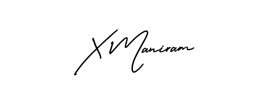 How to make X Maniram signature? AmerikaSignatureDemo-Regular is a professional autograph style. Create handwritten signature for X Maniram name. X Maniram signature style 3 images and pictures png