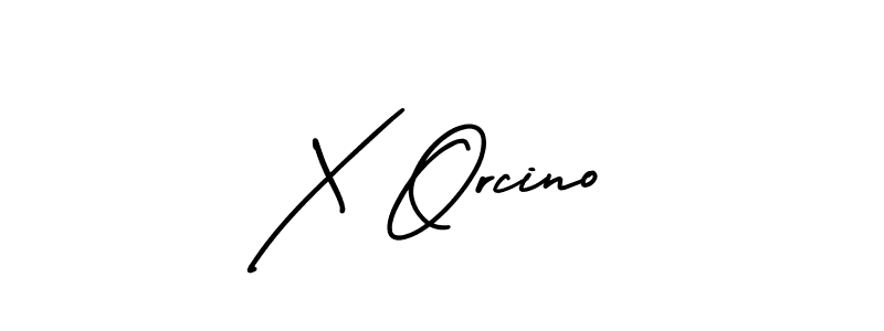 Use a signature maker to create a handwritten signature online. With this signature software, you can design (AmerikaSignatureDemo-Regular) your own signature for name X Orcino. X Orcino signature style 3 images and pictures png