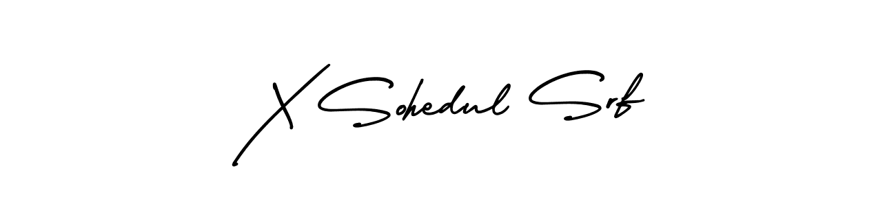 This is the best signature style for the X Sohedul Srf name. Also you like these signature font (AmerikaSignatureDemo-Regular). Mix name signature. X Sohedul Srf signature style 3 images and pictures png