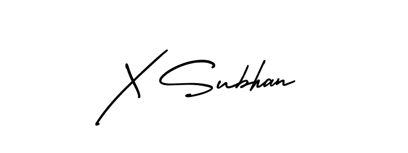 Make a beautiful signature design for name X Subhan. Use this online signature maker to create a handwritten signature for free. X Subhan signature style 3 images and pictures png