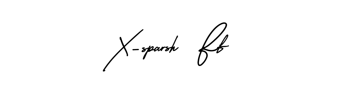 The best way (AmerikaSignatureDemo-Regular) to make a short signature is to pick only two or three words in your name. The name X-sparsh  Ff include a total of six letters. For converting this name. X-sparsh  Ff signature style 3 images and pictures png