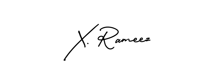 Best and Professional Signature Style for X. Rameez. AmerikaSignatureDemo-Regular Best Signature Style Collection. X. Rameez signature style 3 images and pictures png
