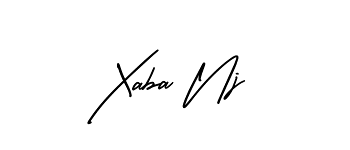 Create a beautiful signature design for name Xaba Nj. With this signature (AmerikaSignatureDemo-Regular) fonts, you can make a handwritten signature for free. Xaba Nj signature style 3 images and pictures png