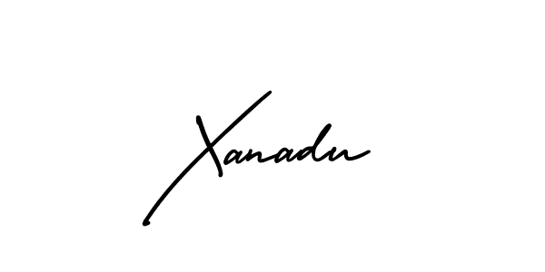 How to make Xanadu name signature. Use AmerikaSignatureDemo-Regular style for creating short signs online. This is the latest handwritten sign. Xanadu signature style 3 images and pictures png