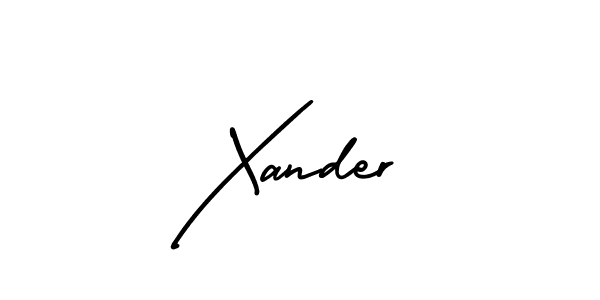 Make a beautiful signature design for name Xander. With this signature (AmerikaSignatureDemo-Regular) style, you can create a handwritten signature for free. Xander signature style 3 images and pictures png