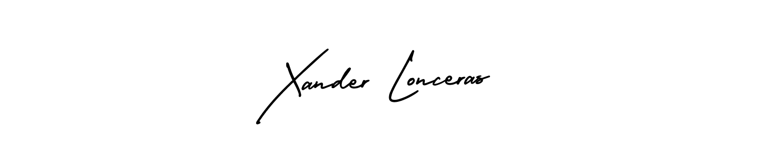 Create a beautiful signature design for name Xander Lonceras. With this signature (AmerikaSignatureDemo-Regular) fonts, you can make a handwritten signature for free. Xander Lonceras signature style 3 images and pictures png