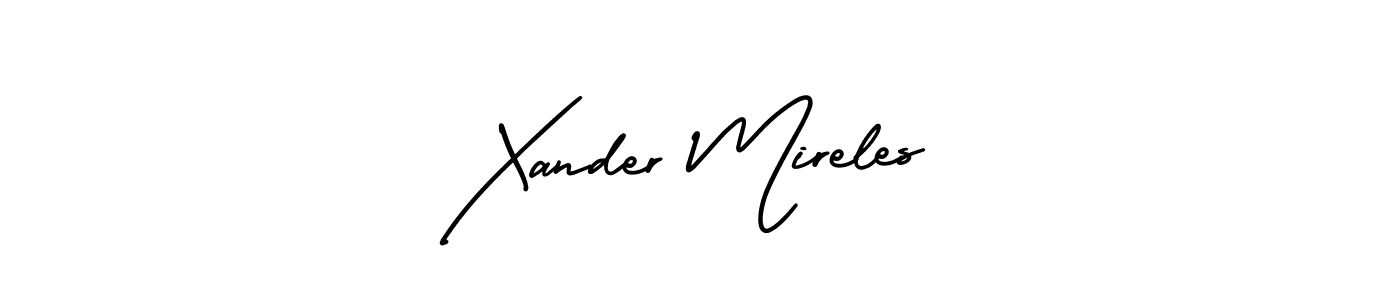 Similarly AmerikaSignatureDemo-Regular is the best handwritten signature design. Signature creator online .You can use it as an online autograph creator for name Xander Mireles. Xander Mireles signature style 3 images and pictures png