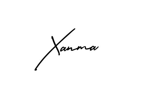 How to make Xanma name signature. Use AmerikaSignatureDemo-Regular style for creating short signs online. This is the latest handwritten sign. Xanma signature style 3 images and pictures png