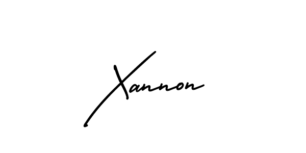 The best way (AmerikaSignatureDemo-Regular) to make a short signature is to pick only two or three words in your name. The name Xannon include a total of six letters. For converting this name. Xannon signature style 3 images and pictures png