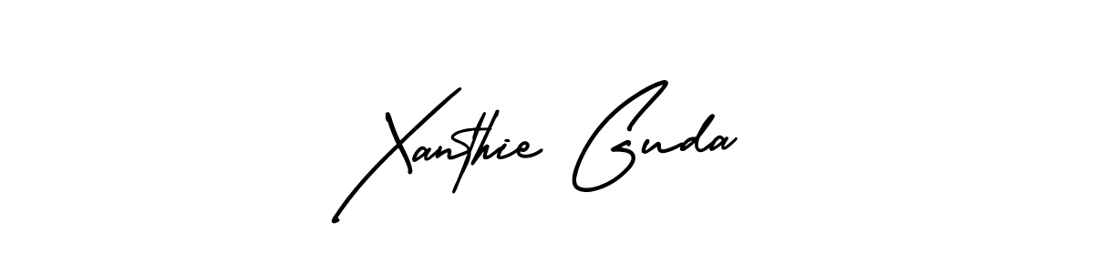 Use a signature maker to create a handwritten signature online. With this signature software, you can design (AmerikaSignatureDemo-Regular) your own signature for name Xanthie Guda. Xanthie Guda signature style 3 images and pictures png