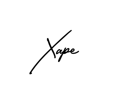 You should practise on your own different ways (AmerikaSignatureDemo-Regular) to write your name (Xape) in signature. don't let someone else do it for you. Xape signature style 3 images and pictures png