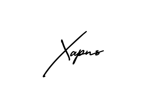 The best way (AmerikaSignatureDemo-Regular) to make a short signature is to pick only two or three words in your name. The name Xapns include a total of six letters. For converting this name. Xapns signature style 3 images and pictures png