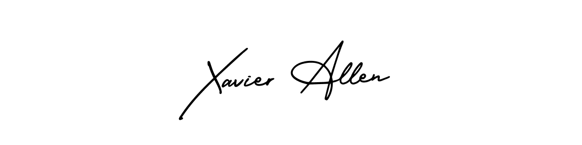 Make a beautiful signature design for name Xavier Allen. With this signature (AmerikaSignatureDemo-Regular) style, you can create a handwritten signature for free. Xavier Allen signature style 3 images and pictures png