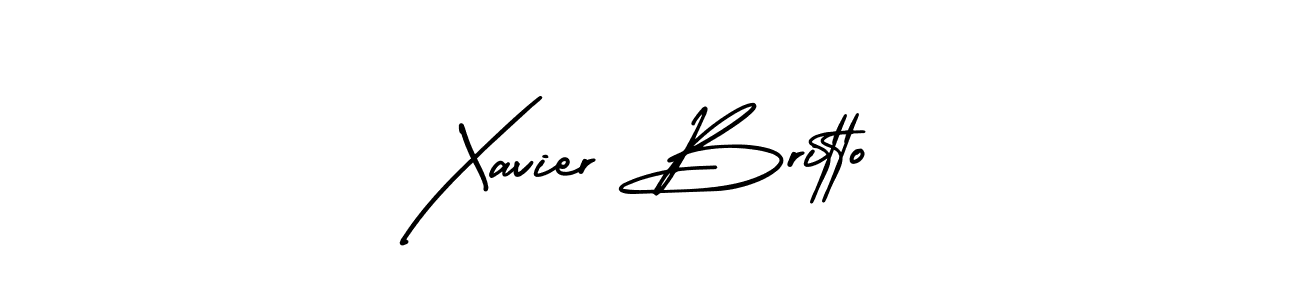 How to make Xavier Britto signature? AmerikaSignatureDemo-Regular is a professional autograph style. Create handwritten signature for Xavier Britto name. Xavier Britto signature style 3 images and pictures png