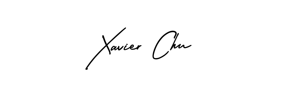 Xavier Chu stylish signature style. Best Handwritten Sign (AmerikaSignatureDemo-Regular) for my name. Handwritten Signature Collection Ideas for my name Xavier Chu. Xavier Chu signature style 3 images and pictures png