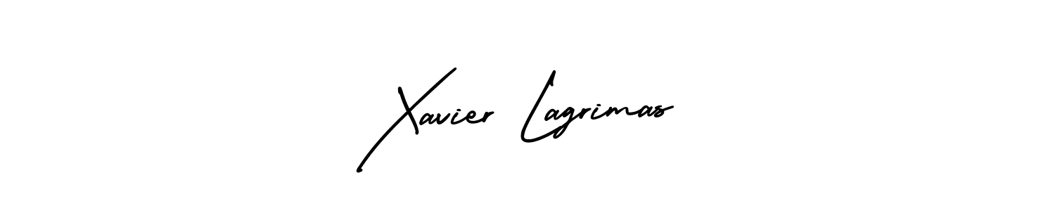 The best way (AmerikaSignatureDemo-Regular) to make a short signature is to pick only two or three words in your name. The name Xavier Lagrimas include a total of six letters. For converting this name. Xavier Lagrimas signature style 3 images and pictures png