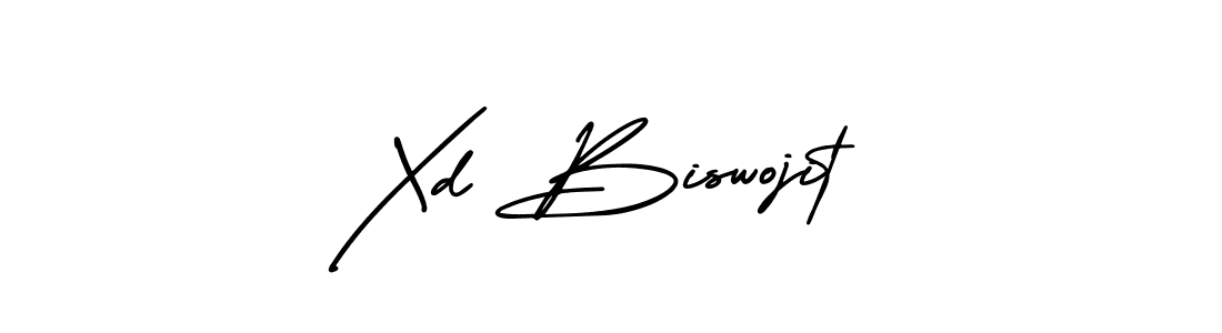 How to make Xd Biswojit name signature. Use AmerikaSignatureDemo-Regular style for creating short signs online. This is the latest handwritten sign. Xd Biswojit signature style 3 images and pictures png