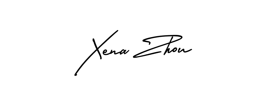 Create a beautiful signature design for name Xena Zhou. With this signature (AmerikaSignatureDemo-Regular) fonts, you can make a handwritten signature for free. Xena Zhou signature style 3 images and pictures png