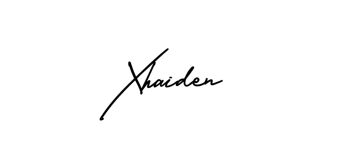 Xhaiden stylish signature style. Best Handwritten Sign (AmerikaSignatureDemo-Regular) for my name. Handwritten Signature Collection Ideas for my name Xhaiden. Xhaiden signature style 3 images and pictures png