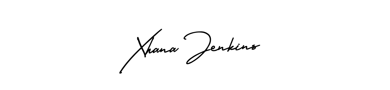 How to make Xhana Jenkins name signature. Use AmerikaSignatureDemo-Regular style for creating short signs online. This is the latest handwritten sign. Xhana Jenkins signature style 3 images and pictures png