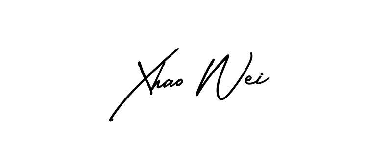 This is the best signature style for the Xhao Wei name. Also you like these signature font (AmerikaSignatureDemo-Regular). Mix name signature. Xhao Wei signature style 3 images and pictures png