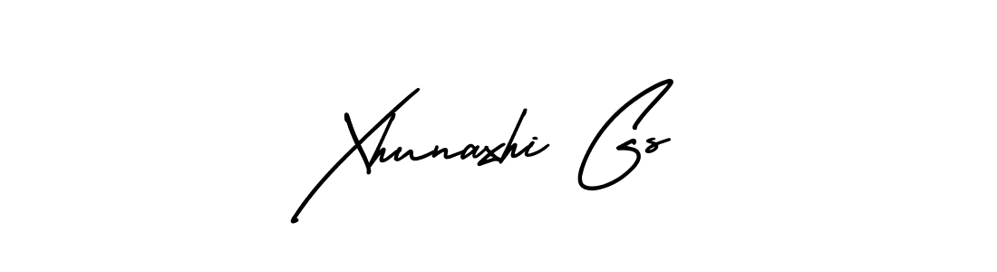 The best way (AmerikaSignatureDemo-Regular) to make a short signature is to pick only two or three words in your name. The name Xhunaxhi Gs include a total of six letters. For converting this name. Xhunaxhi Gs signature style 3 images and pictures png