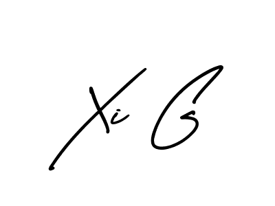 You should practise on your own different ways (AmerikaSignatureDemo-Regular) to write your name (Xi G) in signature. don't let someone else do it for you. Xi G signature style 3 images and pictures png