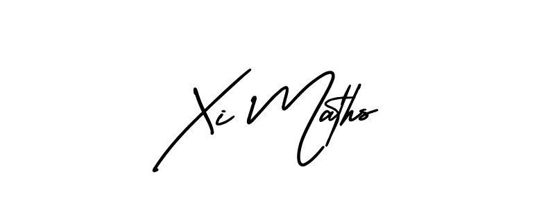 Xi Maths stylish signature style. Best Handwritten Sign (AmerikaSignatureDemo-Regular) for my name. Handwritten Signature Collection Ideas for my name Xi Maths. Xi Maths signature style 3 images and pictures png